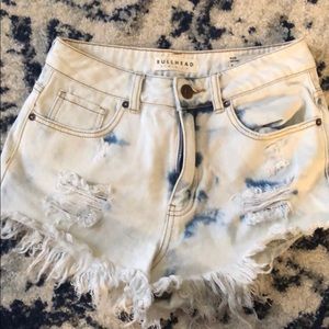 PACSUN Acid wash distressed highwaisted jean short